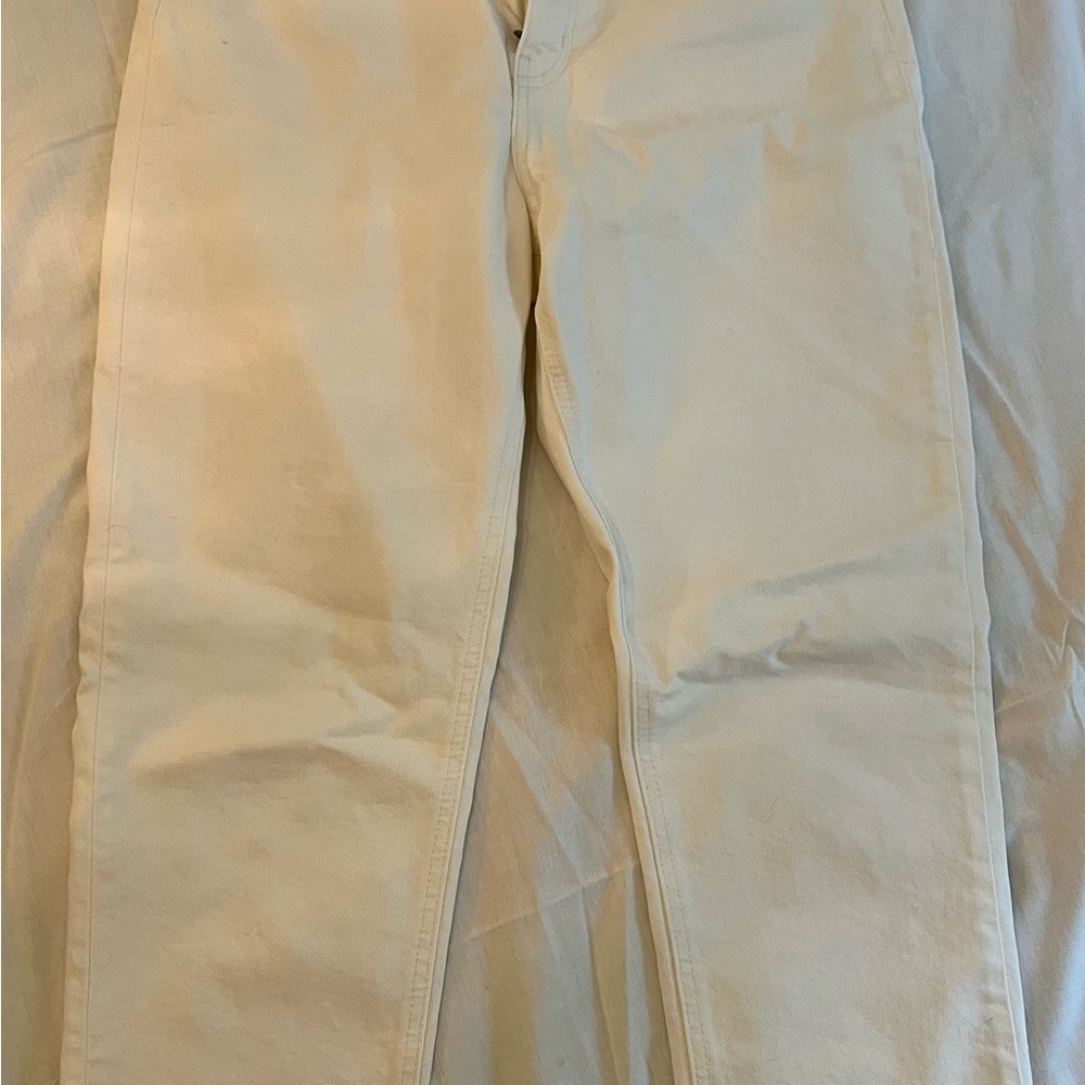 white/cream high waist H&M mom jeans